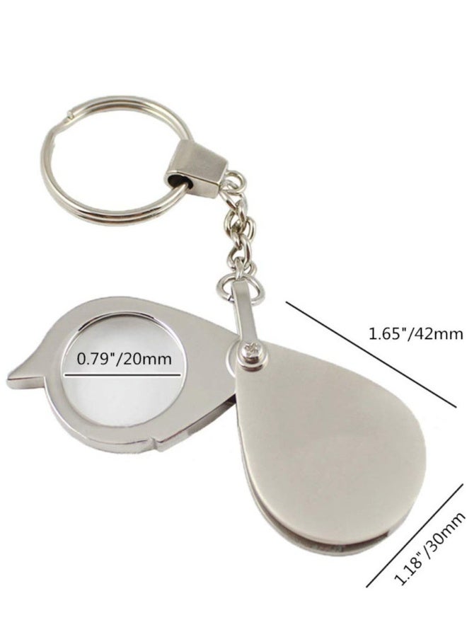 15X Mini Keychain Pocket Magnifier Portable Foldable Magnifying Glass for Reading Maps Labels Crafts Coins - Image 5