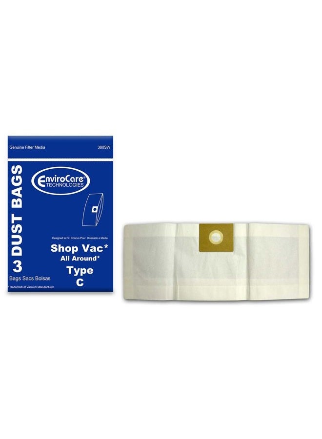 ENVIROCARE Replacement Vacuum Bags for Shop Vac All Around T - Image 1