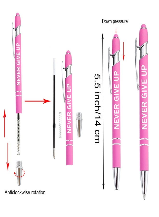 PASISIBICK 12 Pieces Pink Inspirational Motivational Quotes Snarky Screen Touch Stylus Ballpoint Pens, Office Encouraging Scriptures, Black Ink (Pink,Motivational) - Image 4