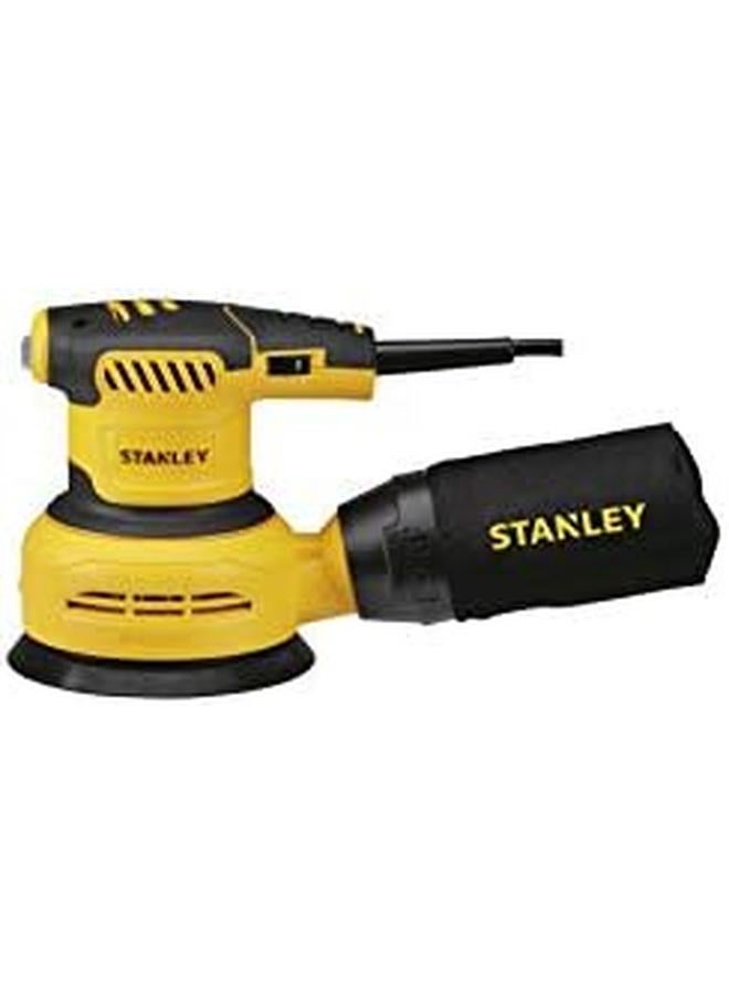 ستانلي Ss30 300W 125mm آلة الصنفرة المدارية العشوائية ذات السرعة المتغيرة باللونين الأصفر والأسود  - Image 2