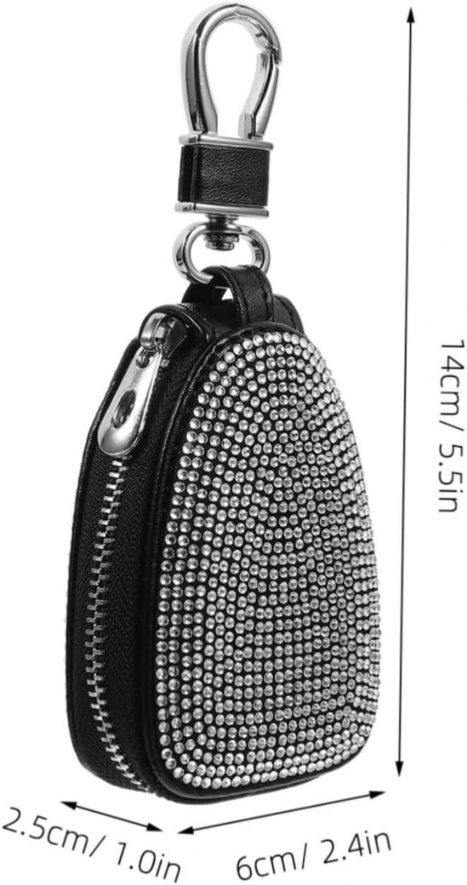 OUNONA Portable Rhinestone Key Pouch for Car Keys Stunning Inlay Crafted to Fit Without Button Interference for Stylish Car Accessories - Image 2