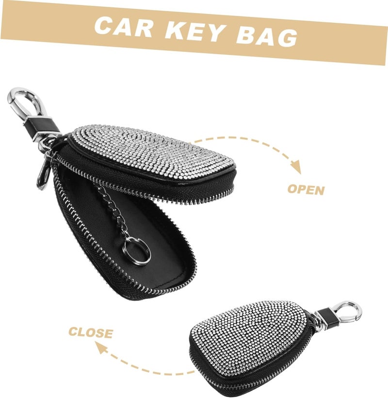 OUNONA Portable Rhinestone Key Pouch for Car Keys Stunning Inlay Crafted to Fit Without Button Interference for Stylish Car Accessories - Image 5