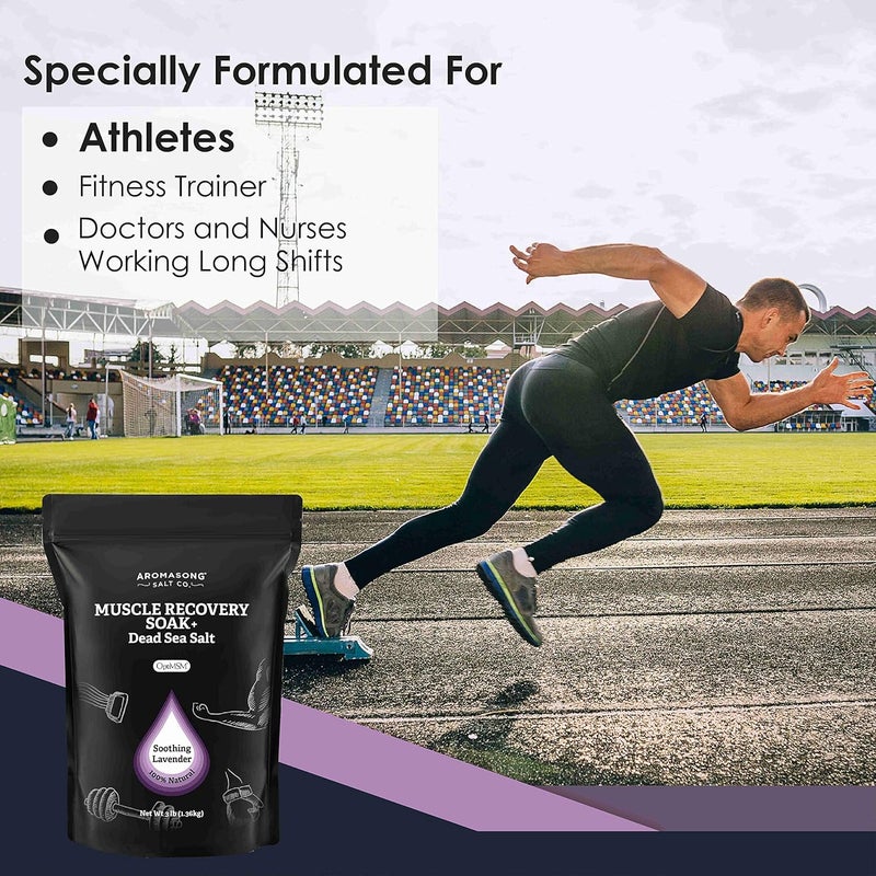 Aromasong Muscle Recovery Bath Soak for Muscle Sore Muscle Soak with Dead Sea Salt OptiMSM Magnesium Flakes Essential Oils 3 Lb Made in USA - Image 4