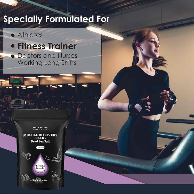 Aromasong Muscle Recovery Bath Soak for Muscle Sore Muscle Soak with Dead Sea Salt OptiMSM Magnesium Flakes Essential Oils 3 Lb Made in USA - Image 5