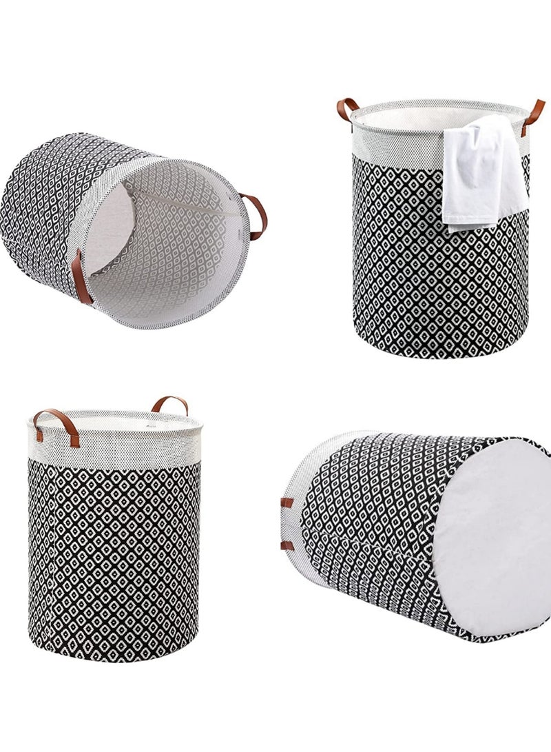 2 Pack Laundry Baskets, 65 L Foldable Waterproof Laundry Basket Laundry Hamper Bag Washing Bin Clothes Bag Organizer Basket for Toys Clothes Bedroom - Image 4