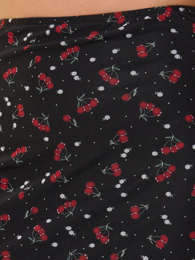 Take Two Take Two All-Over Cherry Print A-Line Maxi Skirt  - Image 3
