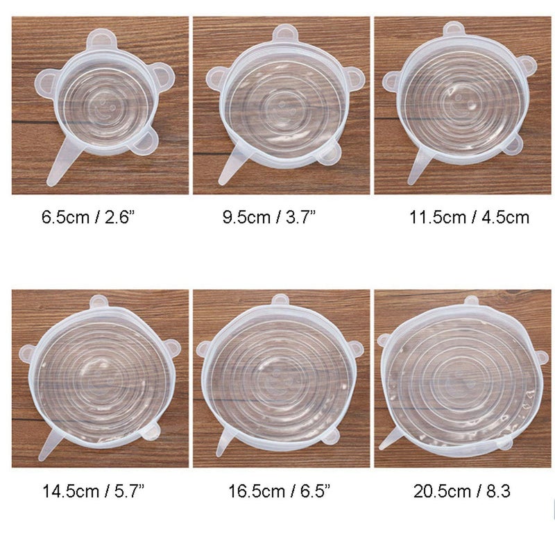 Home-Cloud Home Cloud Reusable Silicone Stretch Lids, Durable Food Storage Covers for Bowls, Fit Different Sizes & Shapes of Container, Freezer Safe (Pack of 12) (set 12) - Image 4