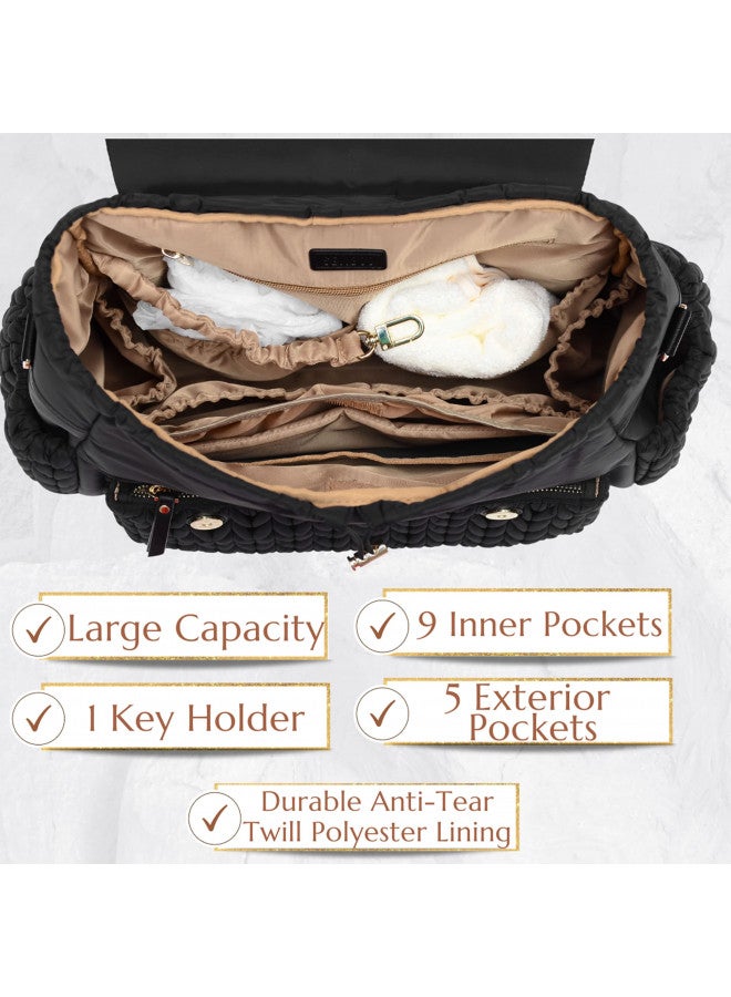 SEWBOO SEWBOO Diaper Bag BackPack Large Capacity Travel Mommy Bag Waterproof and Stylish with Changing Pad Baby Bag for Women and Girls  - Image 1