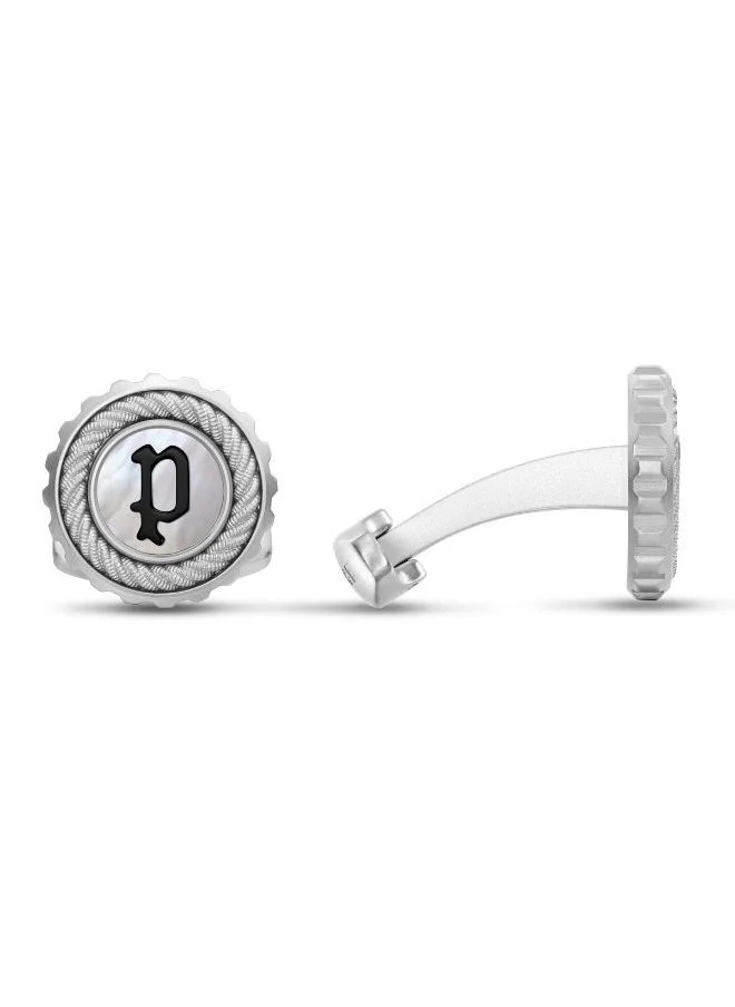 POLICE Cable Branded Cufflinks For Men Stainless Steel