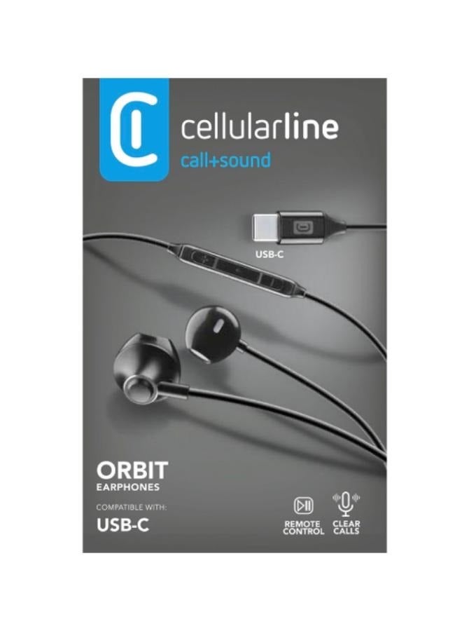 Cellularline Capsule USB-C In-Ear Wired Headphones for Android & Type-C Devices - Image 2