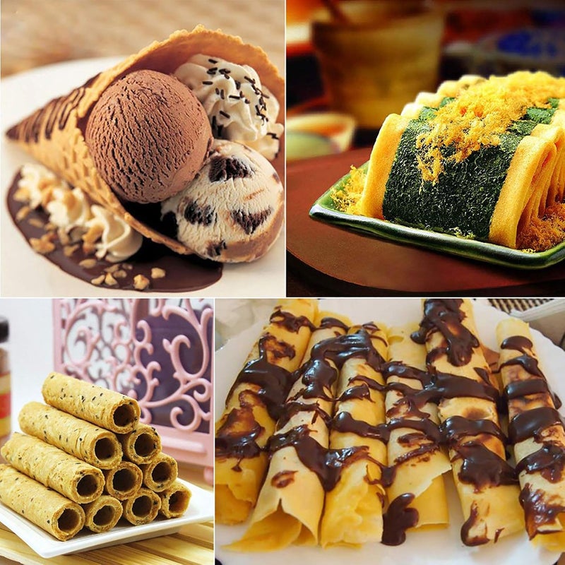 Waffle Maker Non Stick Waffle Irons Pan Egg Roll Maker DIY Ice Cream Pancake Cone Maker Omelet Dessert Cooking Baking Tool for Home Kitchen Restaurant - Image 2