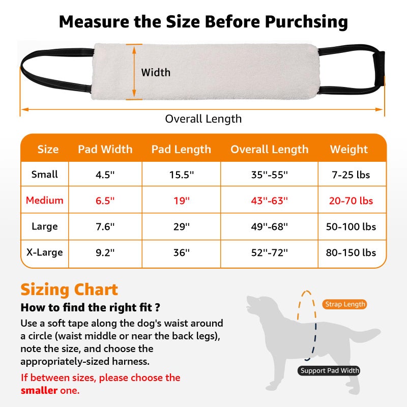LOOBANI Portable Dog Sling for Back Legs, Hip Support Harness to Help Lift Dogs Rear for Canine Aid and Old K9 Cruciate Ligament Rehabilitation - Image 4