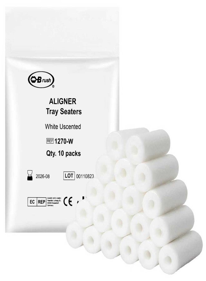 B Rush® 20 Pcs Chewie For Invisalign Aligners, Aligner Tray Seaters For Invisible Braces, Dental Aligner Trays Seater Chewie, Orthodontic Aligners Teeth Chompers Unscented Flavor Pack Of 2 (Unscented - Image 1
