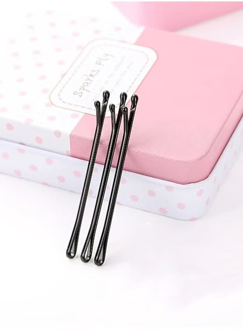 Generic 100-Piece Long Hair Bobby Pins with Case Box, Black Jumbo Hair Pins for Buns, 5.5cm Premium Bulk Hairclip for Girls Women Wedding Party, Great for All Hair Types - Image 4