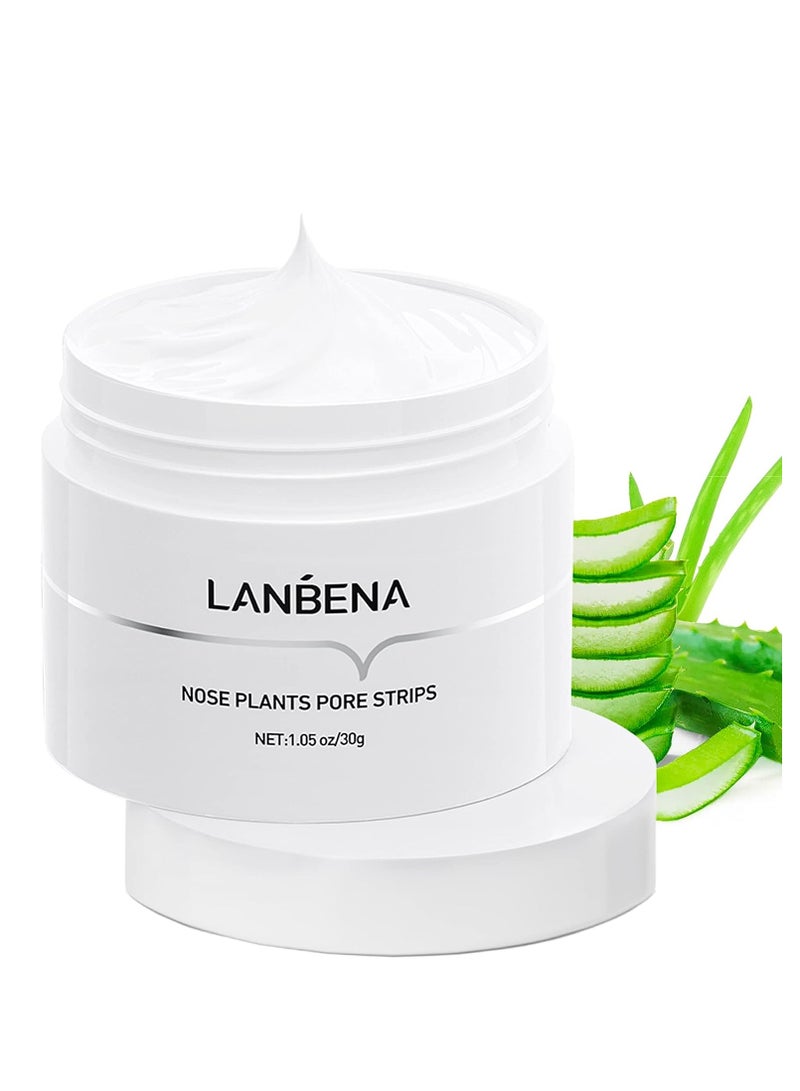LANBENA Blackhead Remover Mask, LANBENA Blackhead Strips Blackhead Mask Peel off Mask Facial Pore Cleanser Purifying Face Mask Nose strips (1.05 Ounce)  - Image 1