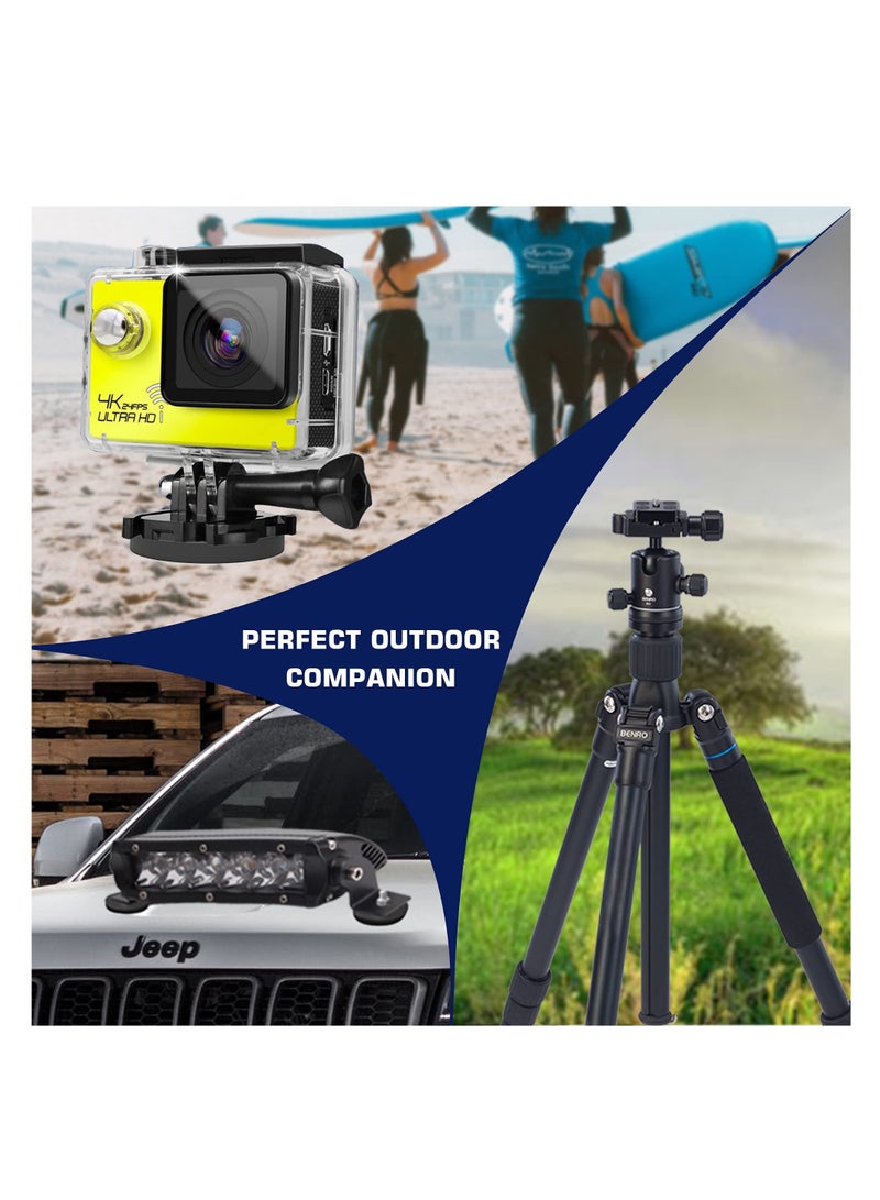 مغناطيس نيديميو مغطى بالمطاط، مغناطيسات سوداء ذات سطح مطلي، مغناطيسات مقاومة للماء، مغناطيس خيط M6 للإضاءة وأدوات الكاميرا، 6 قطع - Image 3