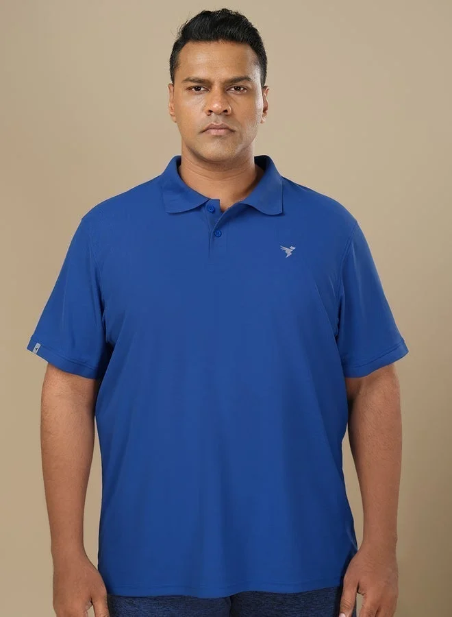 Technosport Technosport Plus Size Solid Short Sleeve Polo T-Shirt