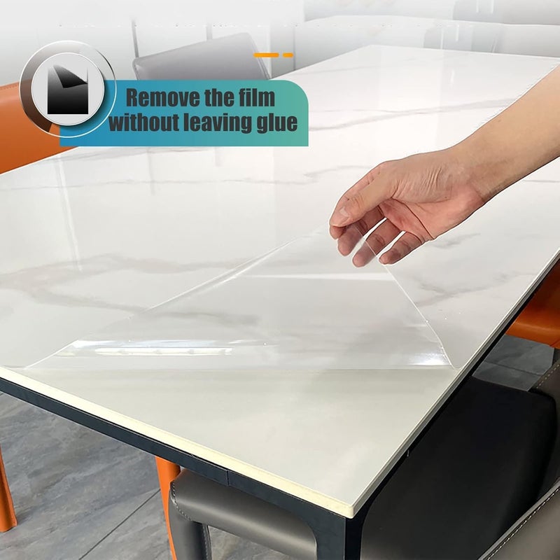 ERATO Clear Glossy Self Adhesive Wallpaper Oil Proof Removable Sticker Protective Kitchen Film for Cabinet Kitchen Furniture Door Sticker (Clear Glossy Film, 18 x 72 Inch) - Image 3