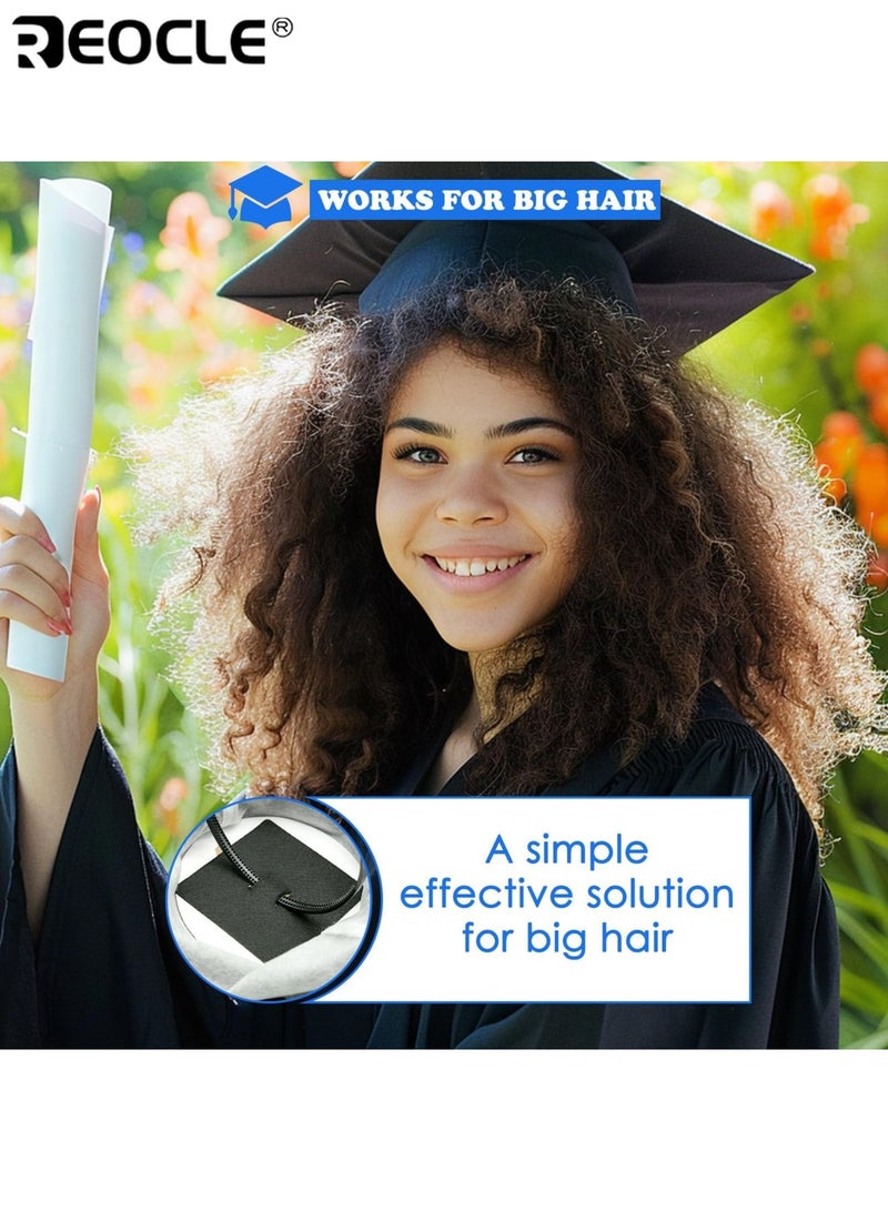 ريوكل 2 قطعة غطاء التخرج عقال مضاد للسقوط آمن حامل غير لامع مريح لاحتفالات البكالوريوس في المدرسة الثانوية يحافظ على الغطاء في مكانه مثالي لجميع الخريجين - Image 2