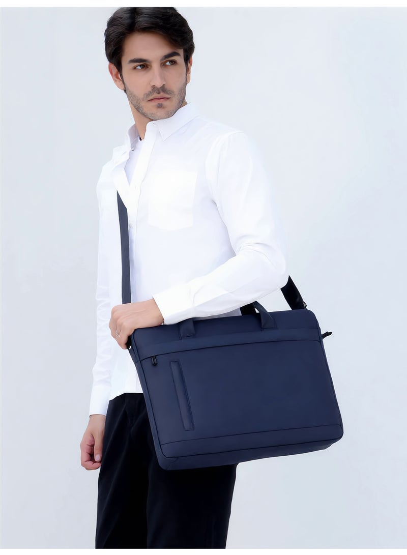 BagVibe حقيبة الكمبيوتر المحمول 15.6 بوصة للرجال والنساء ، متعددة الأغراض رحلات الأعمال الكتف حقيبة كروسبودي ، حقيبة كمبيوتر مكتب البوليستر مقاومة للماء - Image 2