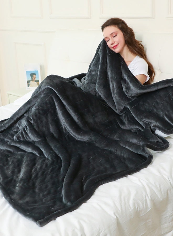 Fast Heating Light Gray Flannel Heating Blanket, 6 Heat Settings And 2-10 Hours Auto Shut Off, Suitable For Home Office Use, 50x60 Inches - Image 4