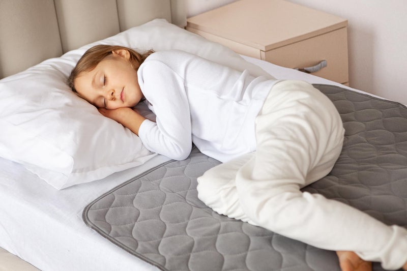 Lynmark® Toddler Potty Training Bed Pads - Soft Waterproof Bedwetting Pee Protector Mat for Kids - Multi-Layer Non-Slip Washable Incontinence Mattress Sheet Absorbs Up to 2000ml - 33" x 27", Grey - Image 1
