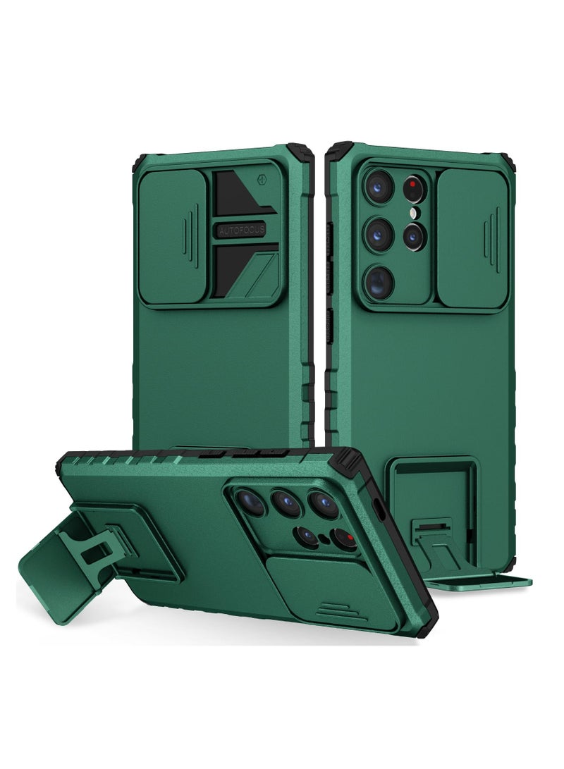 سامسونج غالاكسي S24 ULTRA الهاتف المحمول حالة ، مبتكر قوس قابل للسحب ، انزلاق نافذة الكاميرا المحمية ، الغطاء الخلفي للهاتف المحمول للصدمات . - Image 1