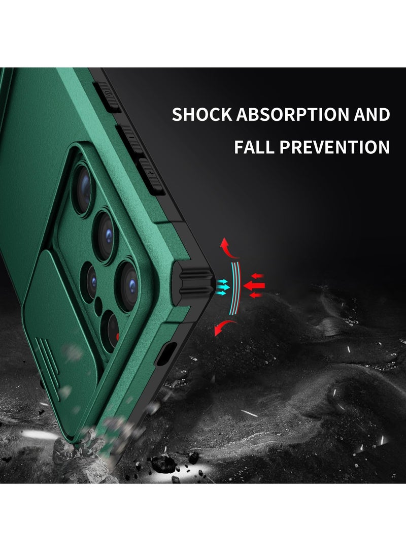 سامسونج غالاكسي S24 ULTRA الهاتف المحمول حالة ، مبتكر قوس قابل للسحب ، انزلاق نافذة الكاميرا المحمية ، الغطاء الخلفي للهاتف المحمول للصدمات . - Image 4