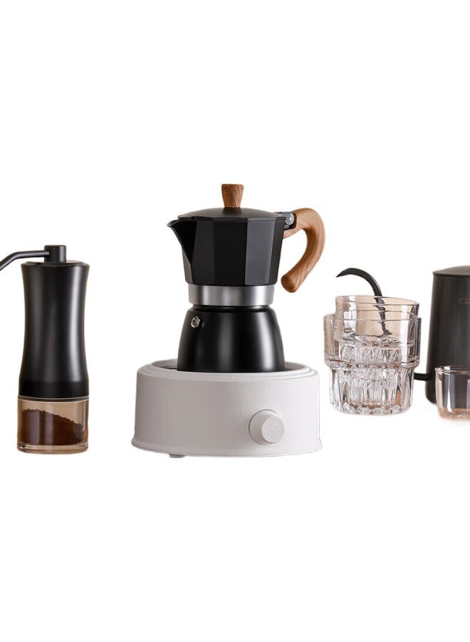 Cliton Moka Pot Household Italian Espresso Hand Drip Coffee Pot Hand Grinder Coffee Machine Small Electric Stove Coffee Utensils Set - Image 3
