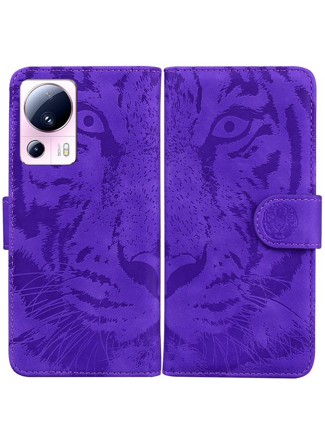 erorex Case For Xiaomi 13 Lite / Civi 2 Tiger Embossing Pattern Flip Leather Phone Case - Image 1