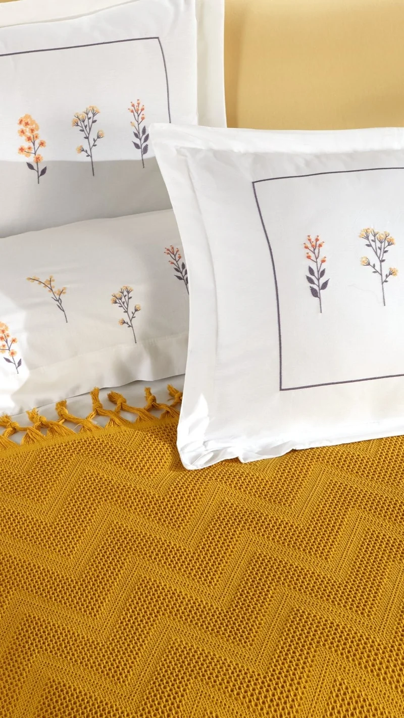 Elart Daisy Duvet Cover Set 7 Pieces Yellow