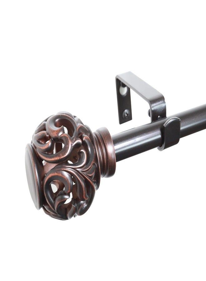 Decopolitan Kensignton 5/8" Curtain Rod Set 28-48" Oiled Bronze - Image 1