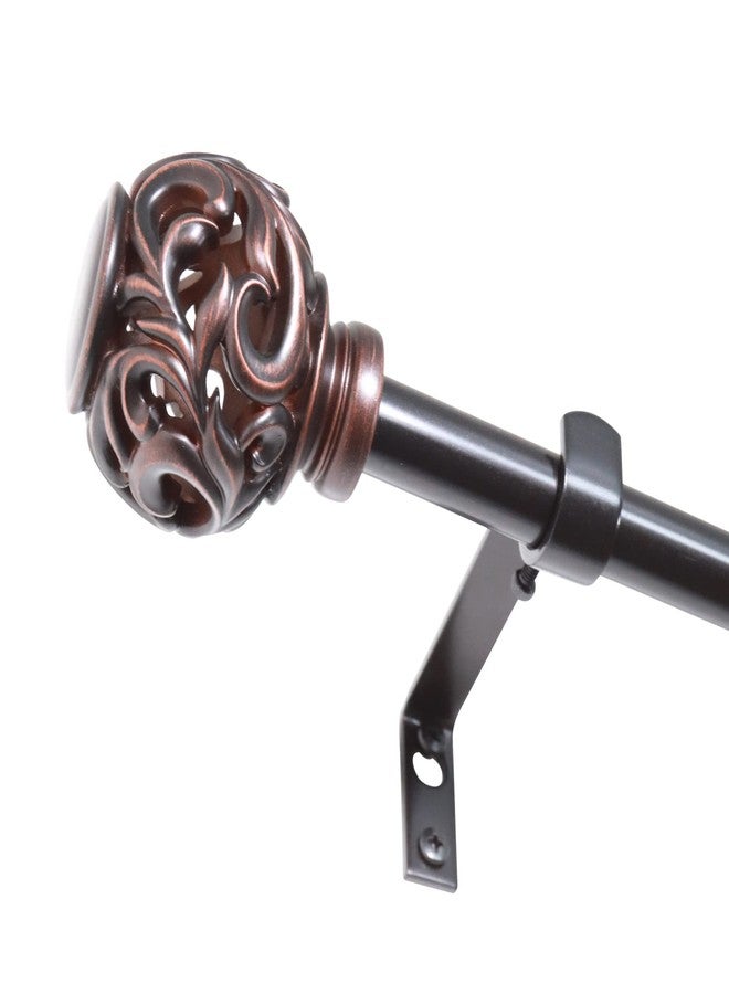 Decopolitan Kensignton 5/8" Curtain Rod Set 28-48" Oiled Bronze - Image 2