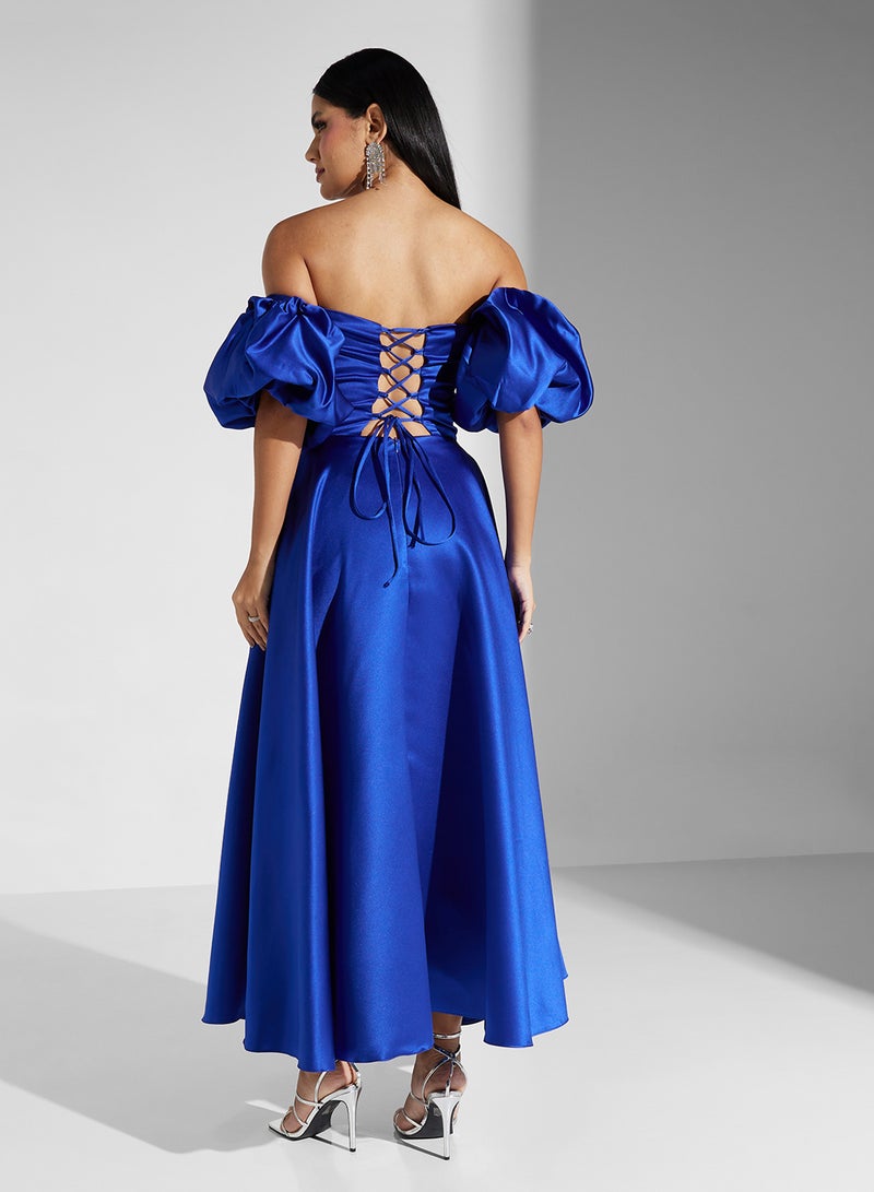 Akadia Fashion Buff sleeves corset dress - Image 2