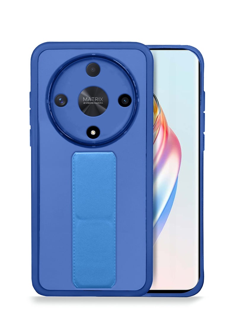 دبليو تيك هونر X9b 5G 2023 غطاء جراب هاتف مدرع فاخر مقاوم للصدمات غير لامع غير لامع بقبضة مغناطيسية - أزرق سماوي - Image 1