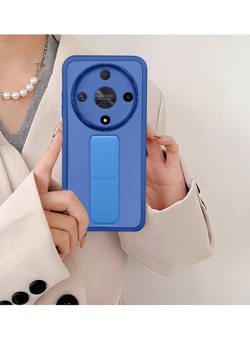 دبليو تيك هونر X9b 5G 2023 غطاء جراب هاتف مدرع فاخر مقاوم للصدمات غير لامع غير لامع بقبضة مغناطيسية - أزرق سماوي - Image 4