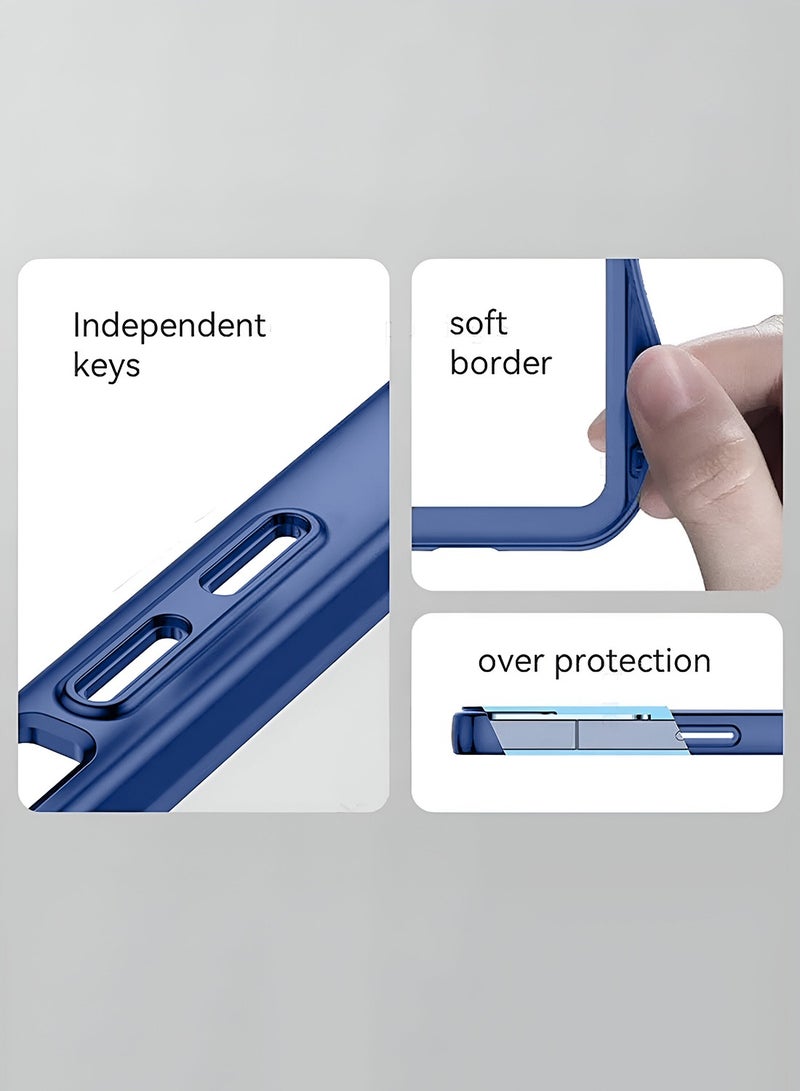 دبليو تيك هونر X9b 5G 2023 غطاء جراب هاتف مدرع فاخر مقاوم للصدمات غير لامع غير لامع بقبضة مغناطيسية - أزرق سماوي - Image 5