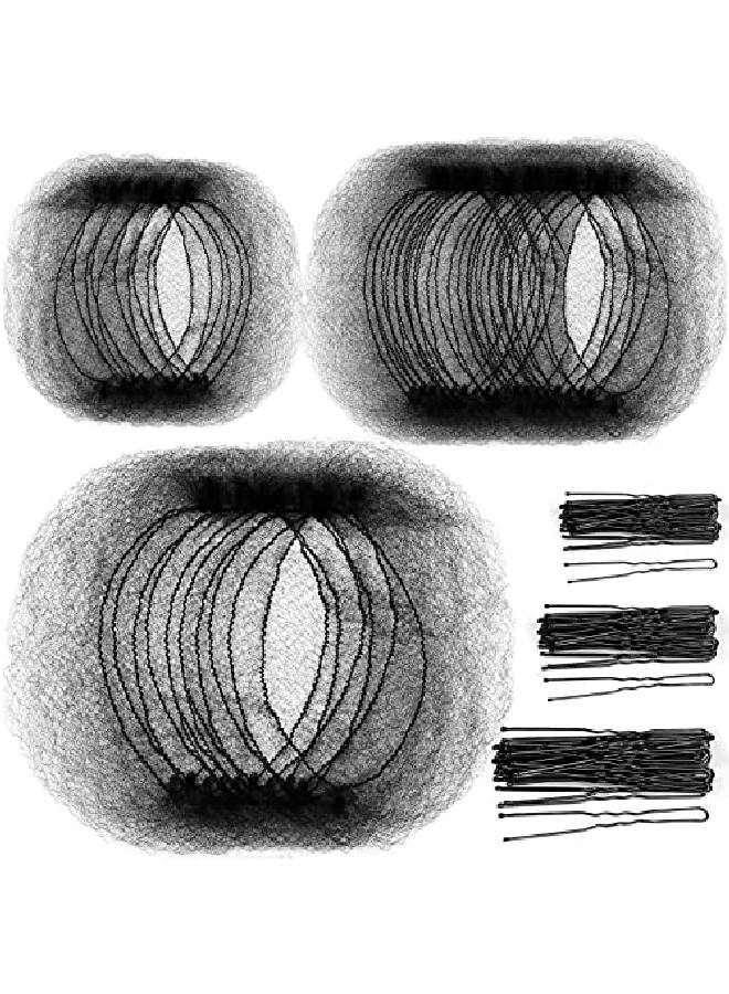 Teenitor شبكات شعر للكرات 40 قطعة شبكة مرنة غير مرئية و 80 دبوس شعر لصنع كرات الباليه 12 بوصة، 20 بوصة، 28 بوصة - Image 1