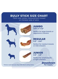 Downtown Pet Supply 12-inch Bully Sticks for Dogs, 1 LB - USA Sourced, No Hide Dog Chews Long Lasting and Non-Splintering - Nutrient-Rich, Single Ingredient and Odor Free Bully Sticks for Dogs - pzsku/Z37F344A6528CA591E183Z/45/_/1737031636/759e1ae2-490c-4062-b3ff-b0cf8cb03866