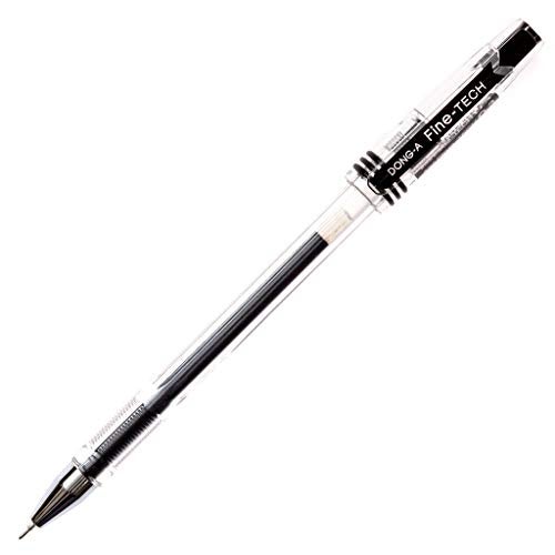 Dong-A Fine-Tech Excellent Writing, 0.3 mm, Gel Ink Roller Ball Pens, Black (Pack of 12) - Image 5