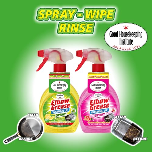 Elbow Grease Amazing Washing Up Spray Lemon Fresh, Spray, Wipe, Rinse, 500 ml - Image 4