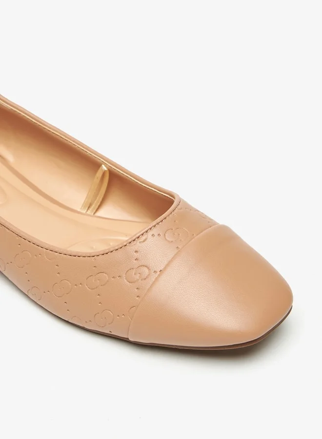 سيليست Women's Textured Slip-On Square Toe Ballerinas Shoes