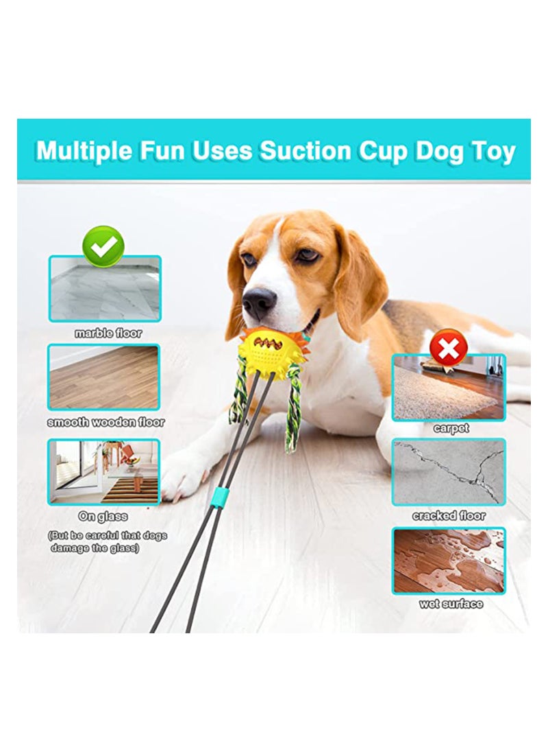 Generic - Interactive Suction Cup Tug of War Puzzle Dog Toy for Aggressive Chewers, Indestructible Rope for Small, Medium, and Large Dogs with Teeth Cleaning and Food Dispensing Features - Image 1