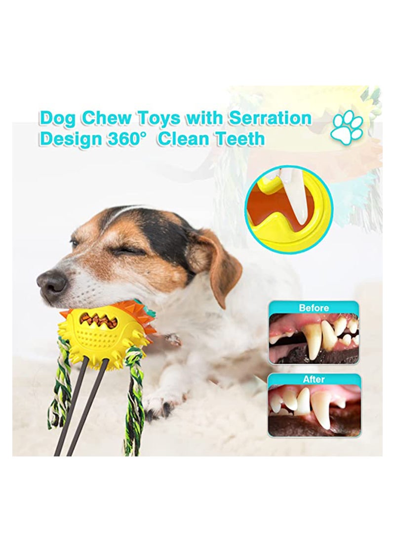 Generic - Interactive Suction Cup Tug of War Puzzle Dog Toy for Aggressive Chewers, Indestructible Rope for Small, Medium, and Large Dogs with Teeth Cleaning and Food Dispensing Features - Image 1