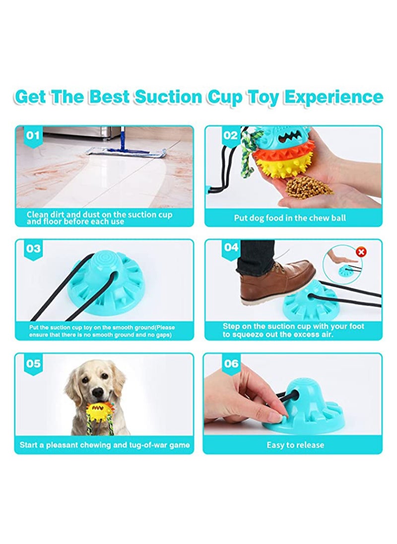Generic - Interactive Suction Cup Tug of War Puzzle Dog Toy for Aggressive Chewers, Indestructible Rope for Small, Medium, and Large Dogs with Teeth Cleaning and Food Dispensing Features - Image 1