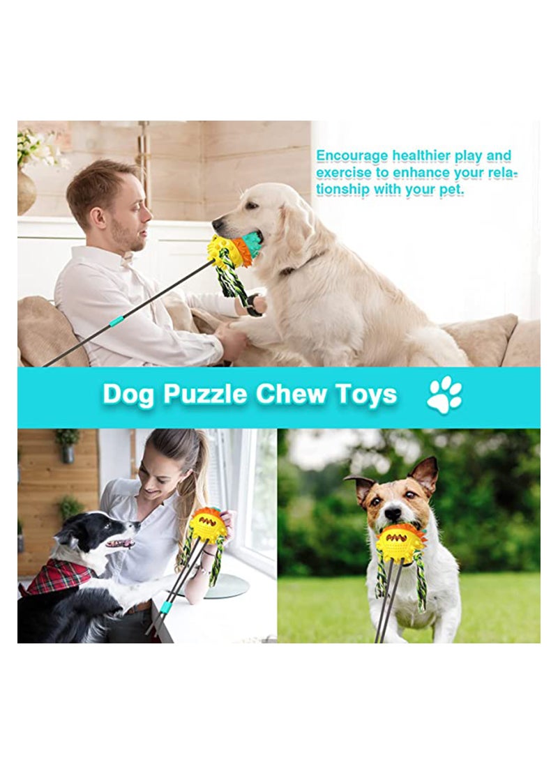 Generic - Interactive Suction Cup Tug of War Puzzle Dog Toy for Aggressive Chewers, Indestructible Rope for Small, Medium, and Large Dogs with Teeth Cleaning and Food Dispensing Features - Image 1