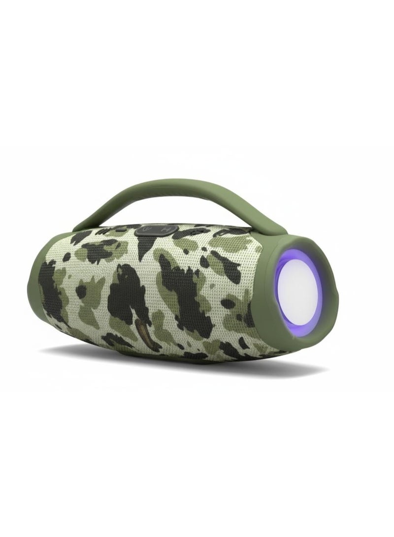 Portable Wireless (B30) Speaker with LED Handle, Mesh Design, and Built-in Controls