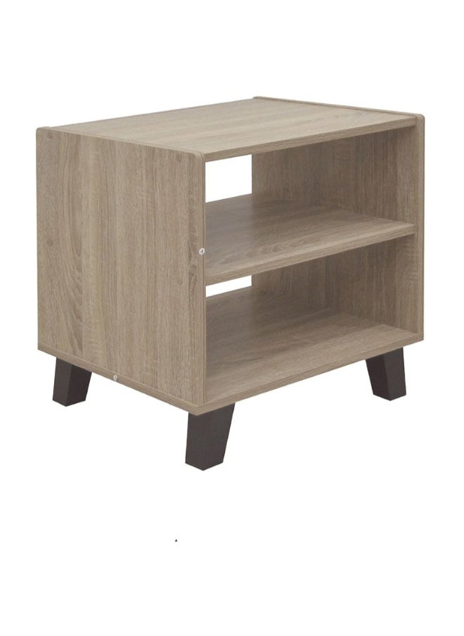 DANUBE HOME Supreme End Table Modern And Elegant Side Table For Living Room Stylish Accent Table Compact Storage Solution Durable And Sleek Home DÃ©cor For Any Space -French Sonoma Oak  - Image 1