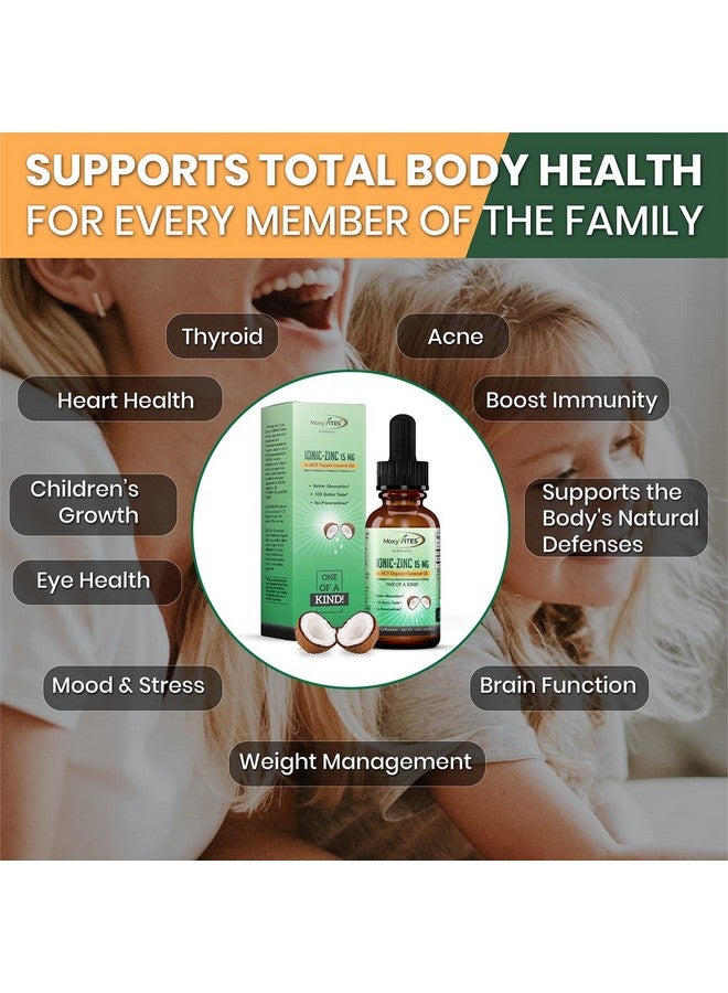 MoxyVites Organic Zinc Supplements for Kids, Adults - Zinc Sulfate - Liquid Zinc Supplement - Pure Ionic Zinc Drops in Coconut Oil for Immune Support, Skin - NO Preservatives & Great Taste - 100 Vegan Servings - Image 2