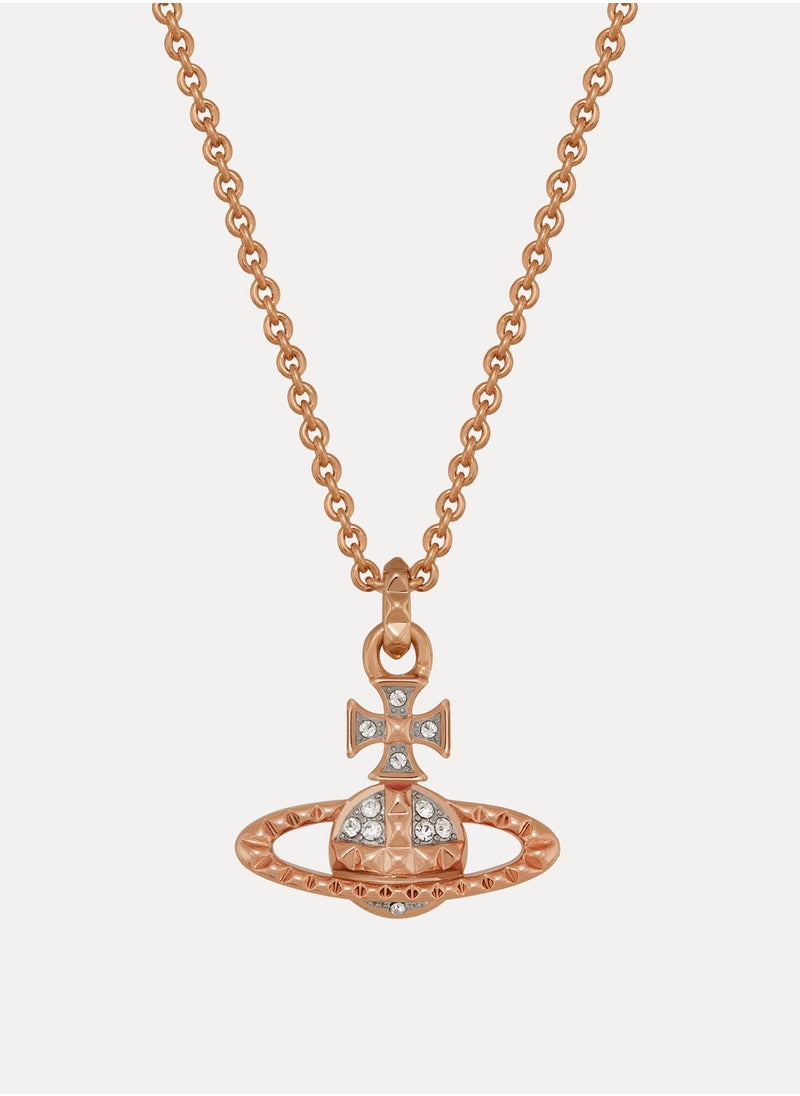 Vivienne Westwood Bas Relief Pendant Necklace-Pink Gold  - Image 1